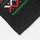 Merry Hairmas Christmas Sweater Santa Hairstylist  Fleece Deken (Hoek)