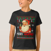Merry Hairmas Christmas Sweater Santa Hairstylist  T-shirt (Voorkant)