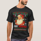 Merry Hairmas Christmas Sweater Santa Hairstylist  T-shirt (Voorkant)