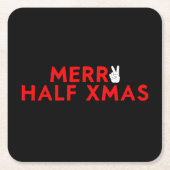 Merry Half Xmas - Grappige kerst in juli vakantie Kartonnen Onderzetters (Voorkant)