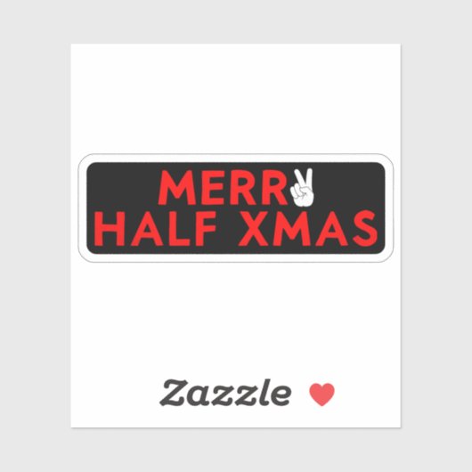 Merry Half Xmas - Grappige kerst in juli vakantie Sticker (Vel)