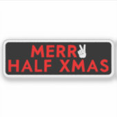 Merry Half Xmas - Grappige kerst in juli vakantie Sticker (Voorkant)