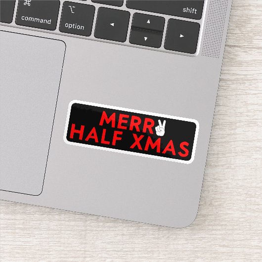 Merry Half Xmas - Grappige kerst in juli vakantie Sticker (Detail)