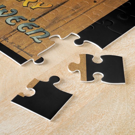 Merry Halloween Cat van Ellen Clapsaddle Legpuzzel (Zijkant)