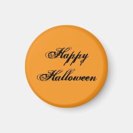 Merry Halloween Handgeschreven Magneet (Oranje & Z