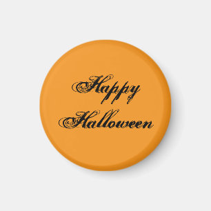 Merry Halloween Handgeschreven Magneet (Oranje & Z