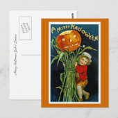 Merry Halloween Jack o' Lantern Briefkaart (Voorkant / Achterkant)