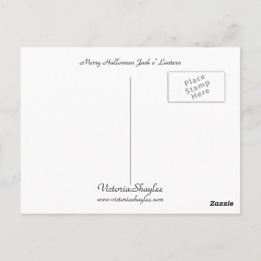 Merry Halloween Jack o' Lantern Briefkaart (Achterkant)