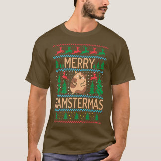 Merry Hamstermas Cute Hamster Lover Xmas Premium T-shirt