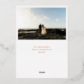 Merry Hand Lettering Trouwfoto Folie Feestdagenkaart (Achterkant)