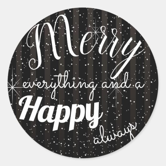 Merry Happy - Circle Sticker (Voorkant)