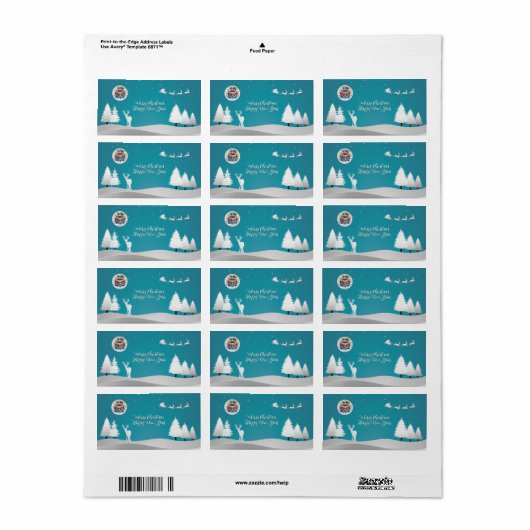 Merry Happy Etiket (Full Sheet)