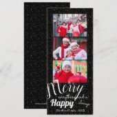 Merry Happy - Fotokaart Kaart (Voorkant / Achterkant)