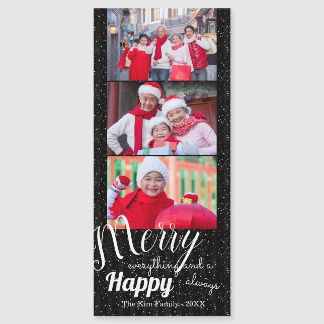 Merry Happy - Magnetische Foto (Voorkant)
