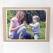 Merry Happy Tan Elegant Interfaith 5 Foto Drieluik Wenskaart (Binnenzijde eerst)