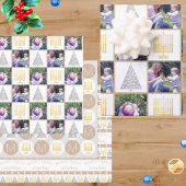 Merry Happy Tan Vakantiefoto Schattige Monogram Inpakpapier Vel