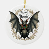 Merry Haunts Gothic Bat Ornament (Voorkant)