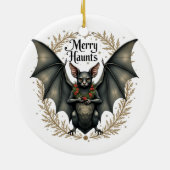 Merry Haunts Gothic Bat Ornament (Achterkant)