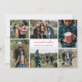 Merry Heart Christmas Script Photo Collage Feestdagenkaart (Achterkant)