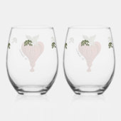 Merry Heart Valentine's Wijnglas Zonder Voet (Achterkant)