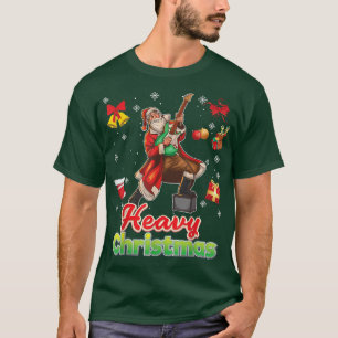 Merry Heavy Metal Christmas Santa Electric Guitar T-shirt