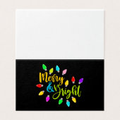 *~* Merry Helderkleurige Neon kerstlampjes AP Kaart (Buitenkant ongevouwen)