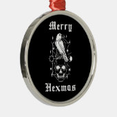 Merry Hexmas Heks Schedel Spooky Horror Ornament (Rechts)