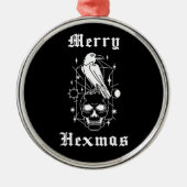 Merry Hexmas Heks Schedel Spooky Horror Ornament (Voorkant)