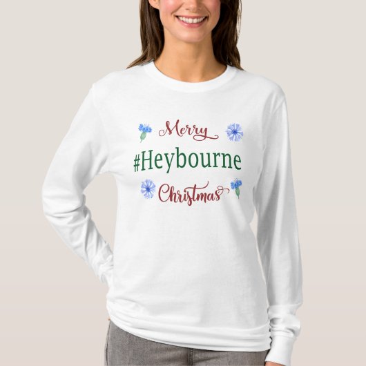 Merry Heybourn Kerst T-shirt met lange mouwen (Voorkant)