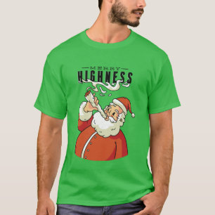 Merry Highness Cannabis Santa T-shirt