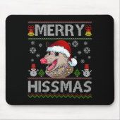 Merry Hissmas Ssum Christmas Ossum Lover Ugly Swea Muismat (Voorkant)