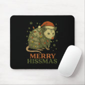Merry Hissmas Ssum Santa Hat Xmas Light Mannen Vro Muismat (Met muis)