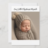 Merry Holiday Baby Geboorteaankondigingen Foto Aankondiging (Achterkant)