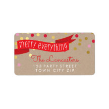 MERRY HOLIDAY BANNER stijlvolle gouden confetti kr
