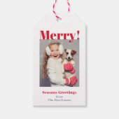Merry Holiday Foto Cadeaulabel (Voorkant)