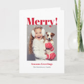 Merry Holiday Foto Feestdagen Kaart (Voorkant)