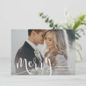 Merry Holiday Foto Feestdagenkaart (Staand voorkant)