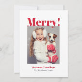 Merry Holiday-fotokaart Feestdagenkaart (Voorkant)