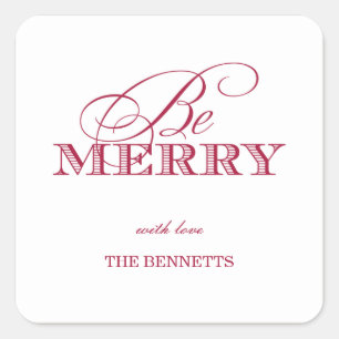 Merry Holiday Gift Stickers zijn