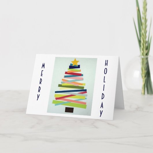 MERRY HOLIDAY / NIEUW JAAR JOY FEESTDAGEN KAART (Voorkant)