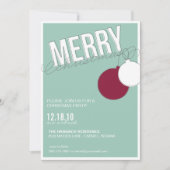 Merry Holiday Party Invitation Sjabloon Kaart (Voorkant)
