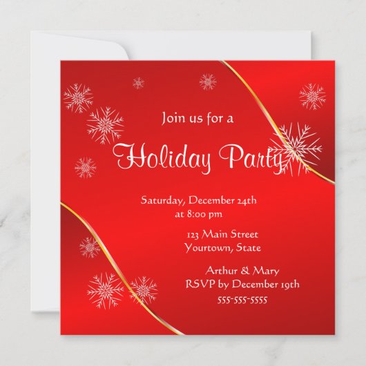 Merry Holiday Party on Red Kaart (Voorkant)