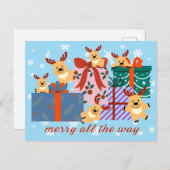 Merry Holiday Postcard Feestdagenkaart (Voorkant / Achterkant)