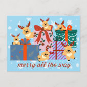 Merry Holiday Postcard Feestdagenkaart (Voorkant)