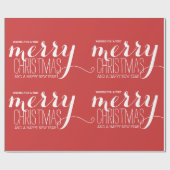 Merry Holiday Wishes | Vakantiepapier Cadeaupapier (Vlak)