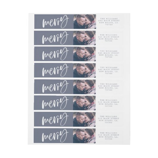Merry Holiday Wrap Envelope Labels (Vel)