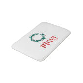 Merry Holiday Wreath Bath Mat (Gekanteld)