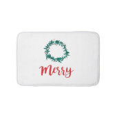 Merry Holiday Wreath Bath Mat (Voorkant)
