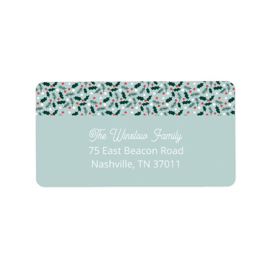 Merry Holly Days Address Label (Voorkant)