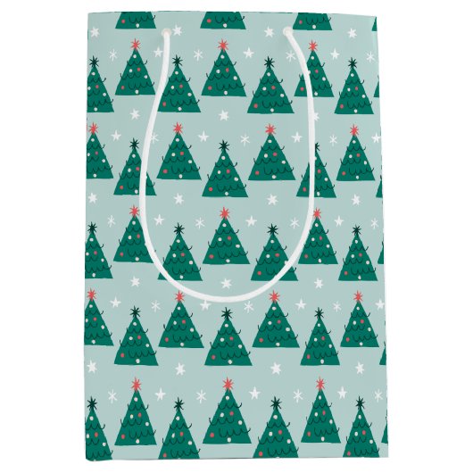 Merry Holly Days Christmas Tree  Medium Cadeauzakje (Voorkant)